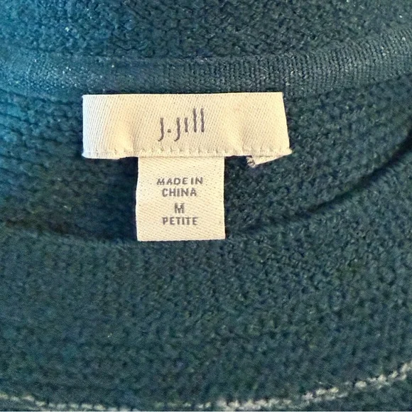 J. Jill Ombre Space-Dye Knit Tunic Sweater - Petite Medium (Teal/Grey) MP NWOTs - Picture 2 of 6
